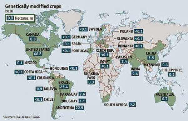 Monsanto: Η Βιοτεχνολογία παγκόσμιος χάρτης