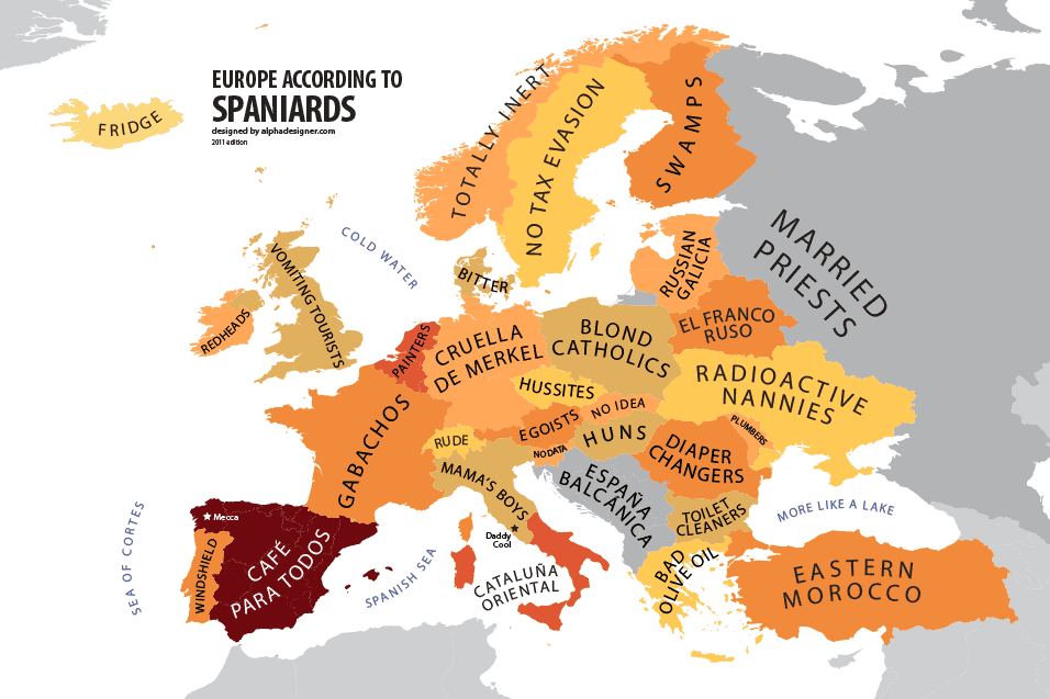 Τα Εθνικά Στερεότυπα σε Χάρτες 2 Ισπανοί