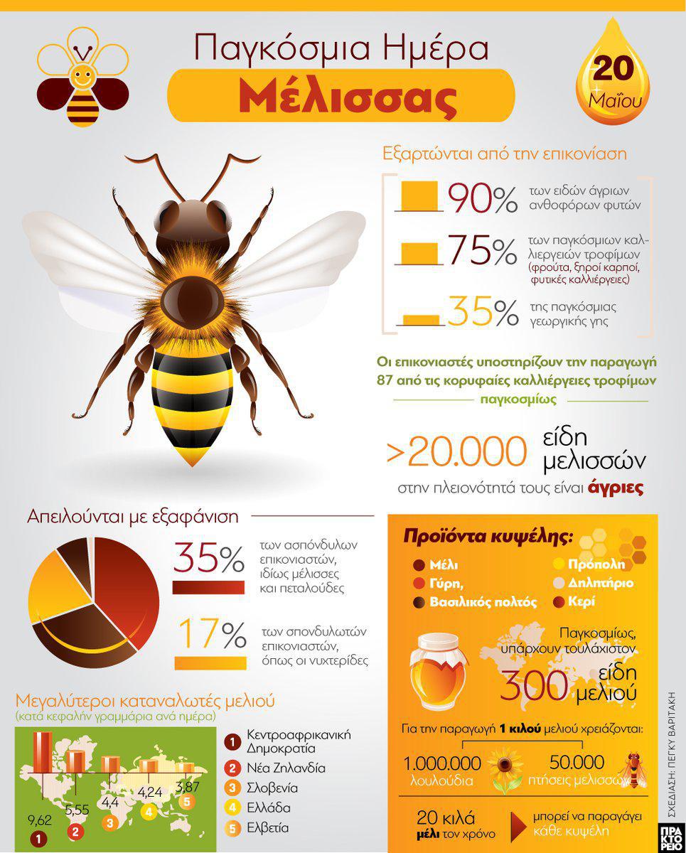 Μέλισσα: Γιατί εξαρτόμαστε από την επιβίωσή της (γράφημα)